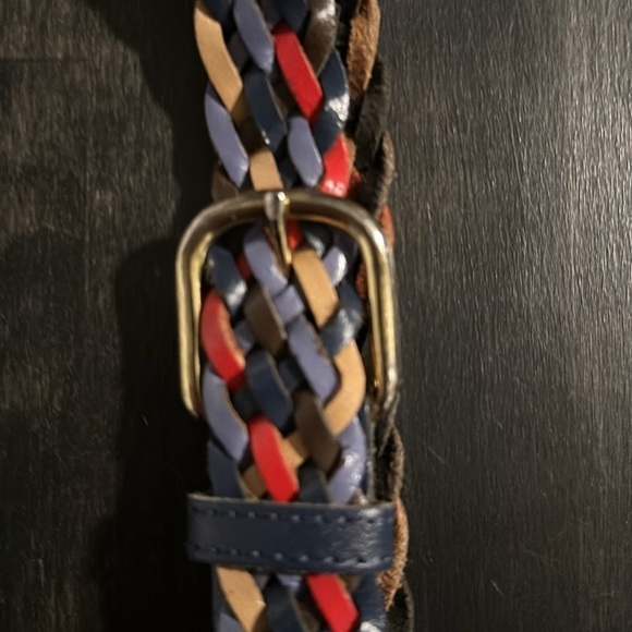 Vintage Leather Braided Belt Size ML - Picture 3 of 7